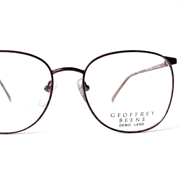 Geoffrey Beene MOD GB-1002 Wine Vintage 80s Low Profile Metal Eyeglasses Maroon